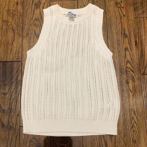 DKNY Cream Knit Top